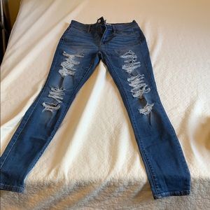 blue pac sun ripped skinny jeans